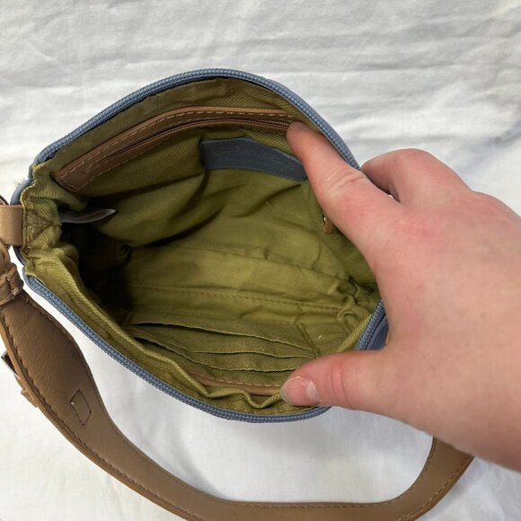 Retro St. Johns Bay Genuine Leather Small y2k Shoulder Bag With Zip Pocket - Picture 13 of 14